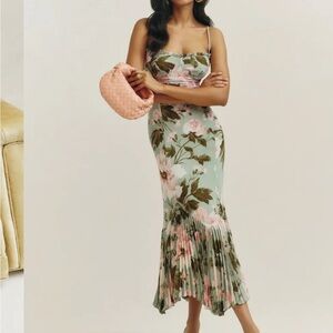 Floral Aiko Dress with Pleats